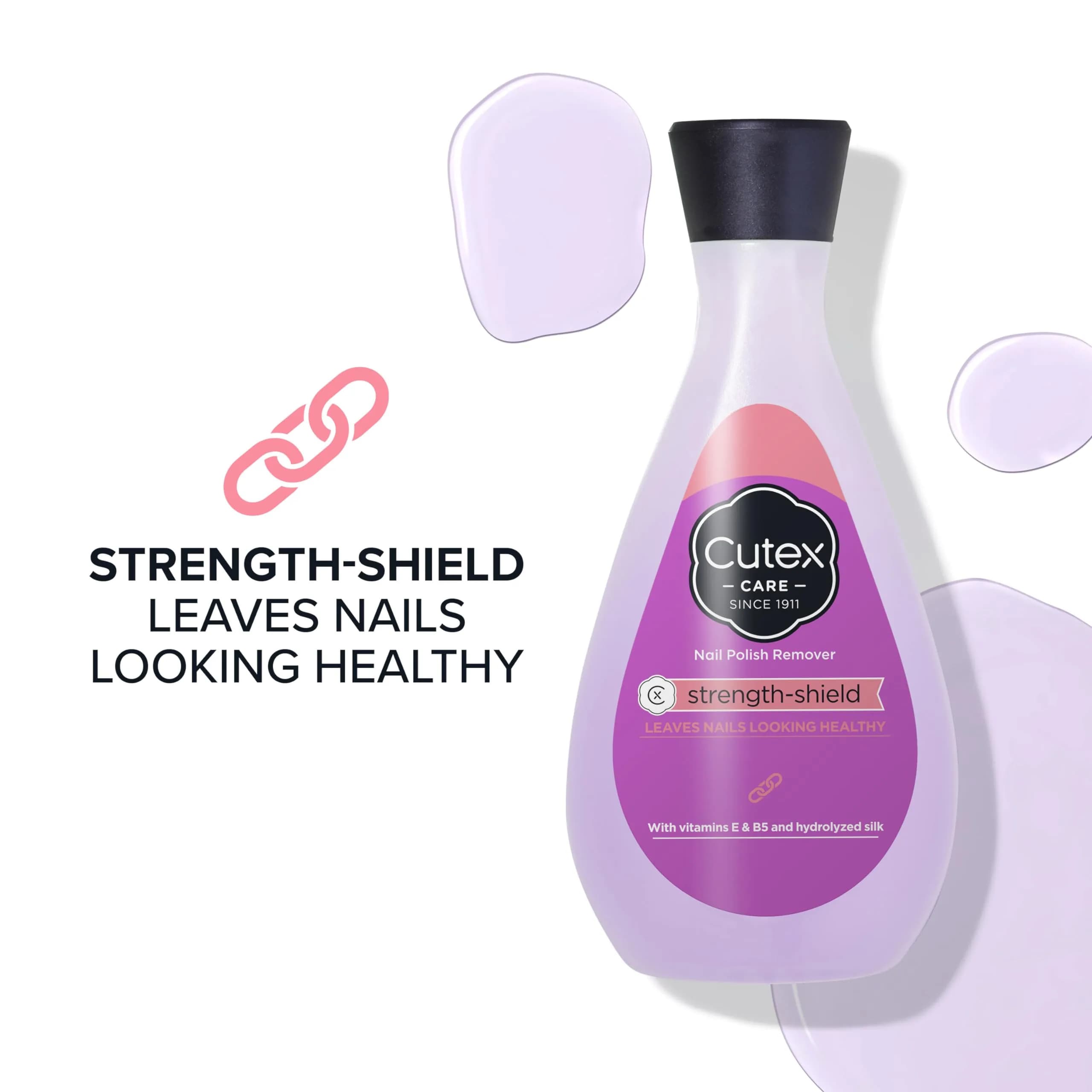 Cutex Strength Shield Nail Polish Remover 200ml (6.76 Fl Oz) | Healthy Nails with Vitamins E & B5 - view 3