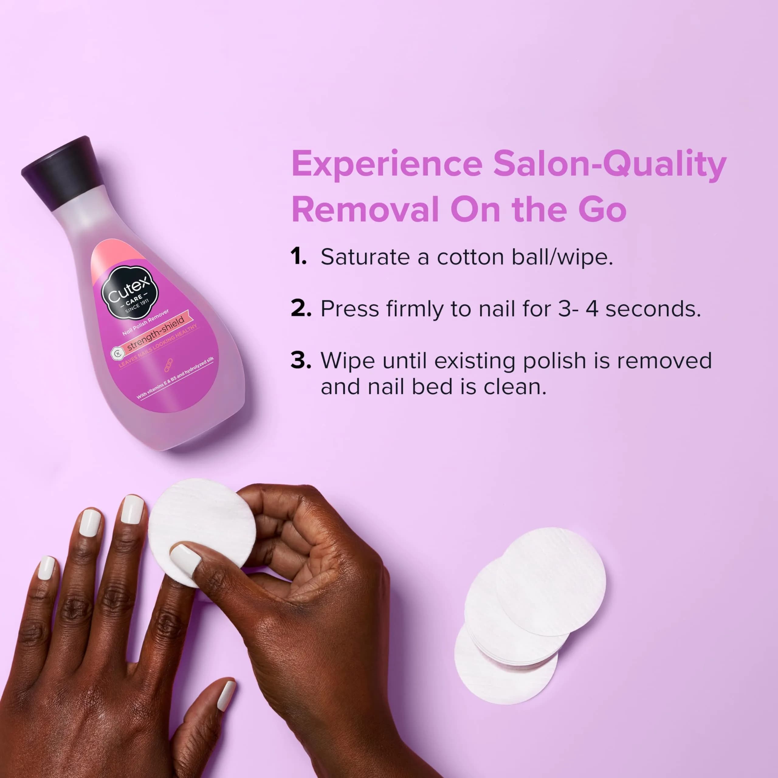 Cutex Strength Shield Nail Polish Remover 200ml (6.76 Fl Oz) | Healthy Nails with Vitamins E & B5 - view 4