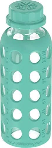 Lifefactory 9oz Glass Baby Bottle with Cap, Kale | Leakproof, BPA-Free, Dishwasher Safe thumbnail 4