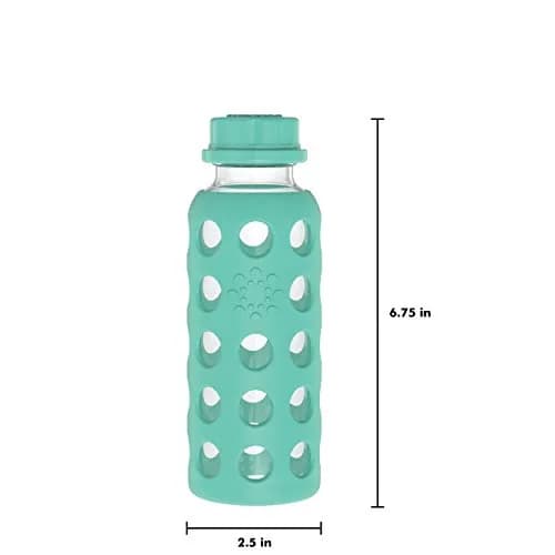 Lifefactory 9oz Glass Baby Bottle with Cap, Kale | Leakproof, BPA-Free, Dishwasher Safe thumbnail 3