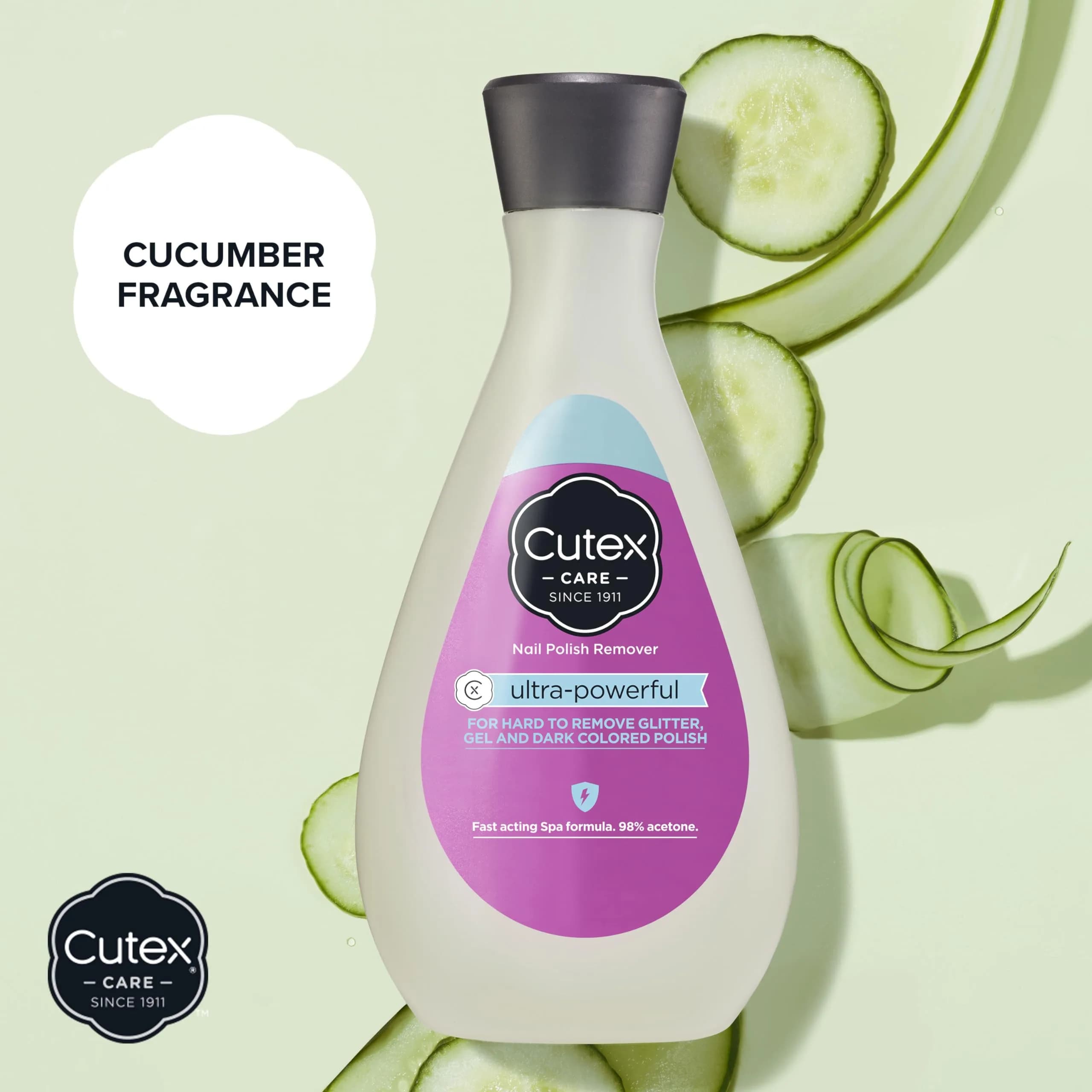 Cutex Ultra-Powerful Gel Nail Polish Remover 200ml (6.76 Fl Oz) | Removes Glitter & Dark Colors, Paraben Free - view 5