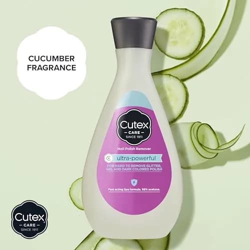 Cutex Ultra-Powerful Gel Nail Polish Remover 200ml (6.76 Fl Oz) | Removes Glitter & Dark Colors, Paraben Free thumbnail 5