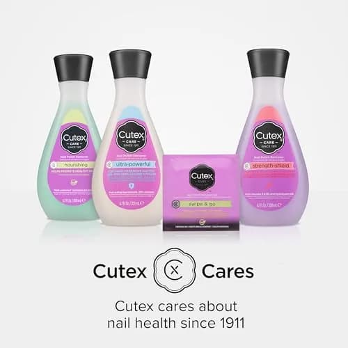 Cutex Ultra-Powerful Gel Nail Polish Remover 200ml (6.76 Fl Oz) | Removes Glitter & Dark Colors, Paraben Free thumbnail 7