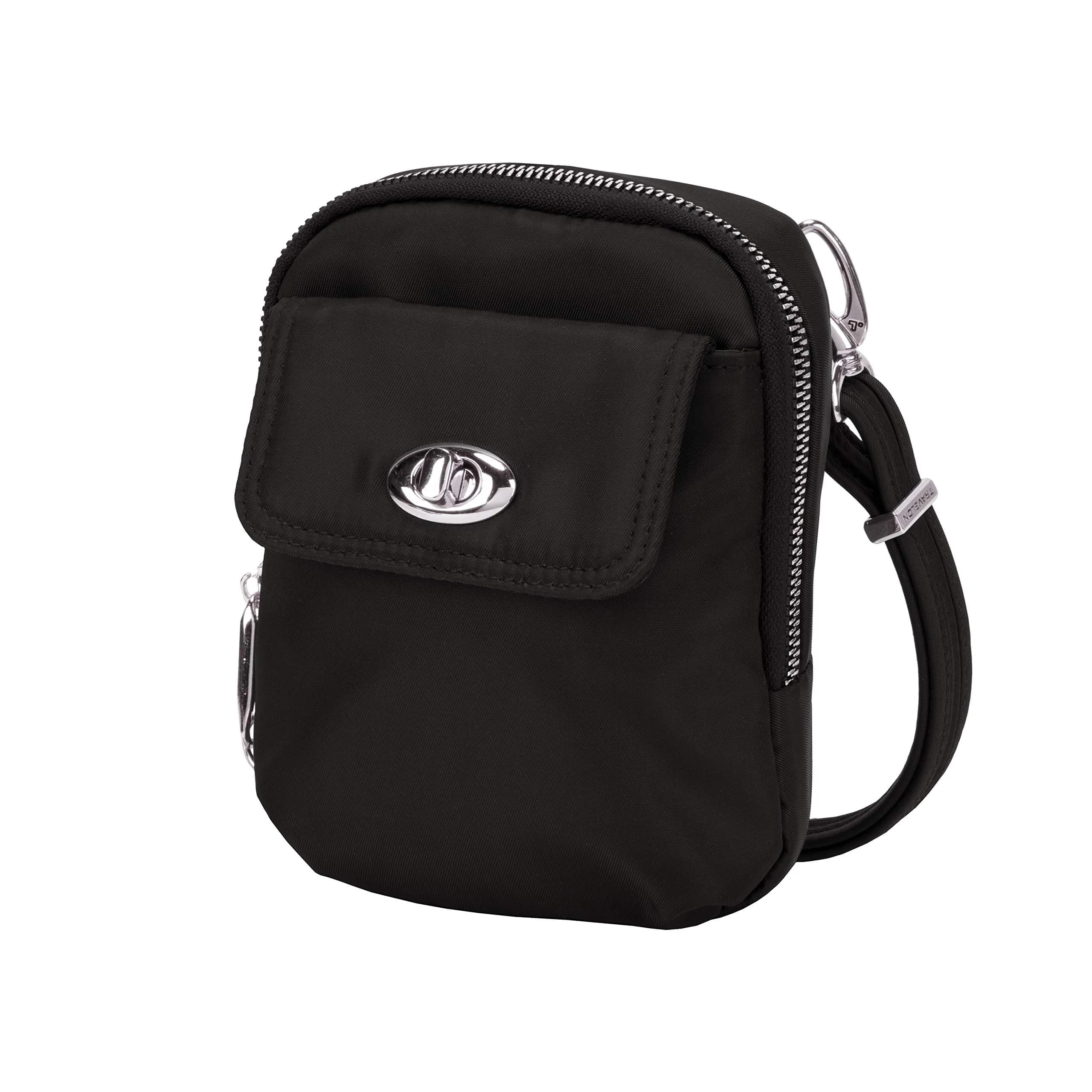 Travelon Anti-Theft Tailored Crossbody Phone Pouch Onyx | Stadium Approved Security for Essentials - view 7