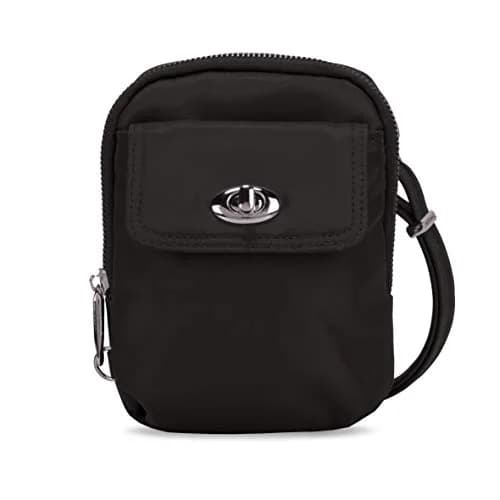 Travelon Anti-Theft Tailored Crossbody Phone Pouch Onyx | Stadium Approved Security for Essentials thumbnail 1
