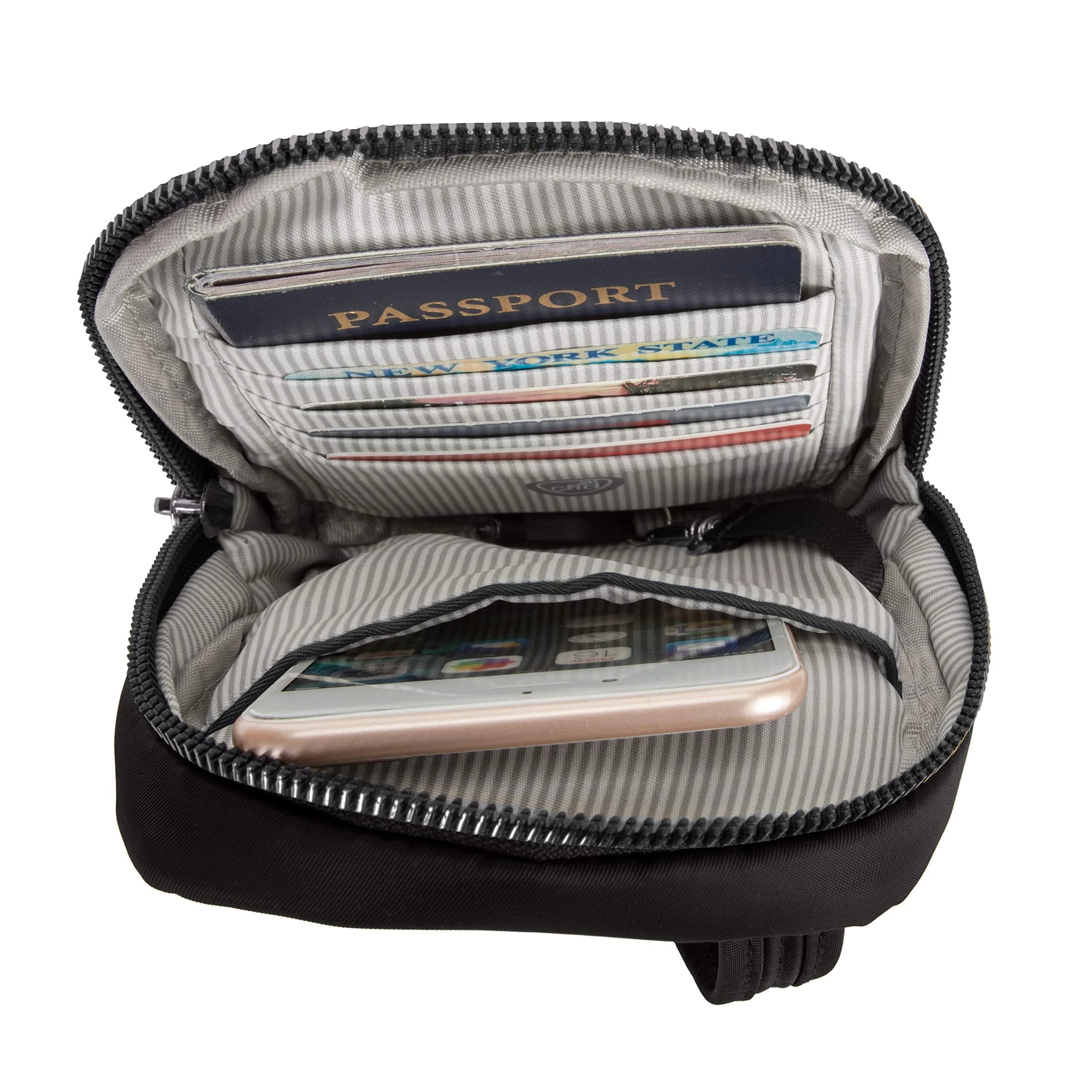 Travelon Anti-Theft Tailored Crossbody Phone Pouch Onyx | Stadium Approved Security for Essentials - view 9