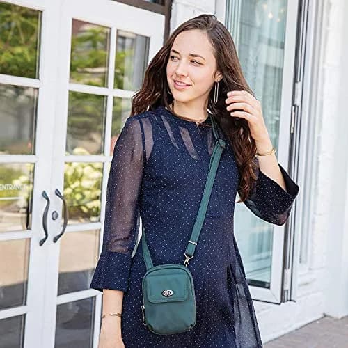 Travelon Anti-Theft Tailored Crossbody Phone Pouch Onyx | Stadium Approved Security for Essentials thumbnail 2