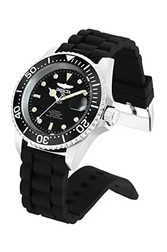 Invicta Men's Pro Diver Automatic Watch with Silicone Band, Black | 40mm Stainless Steel Case & 200M Water Resistance thumbnail 2