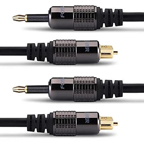 FosPower 24K Gold Plated Toslink to Mini Toslink Cable 3 FT | Digital Optical Audio Connection (70-120 chars) - main product image
