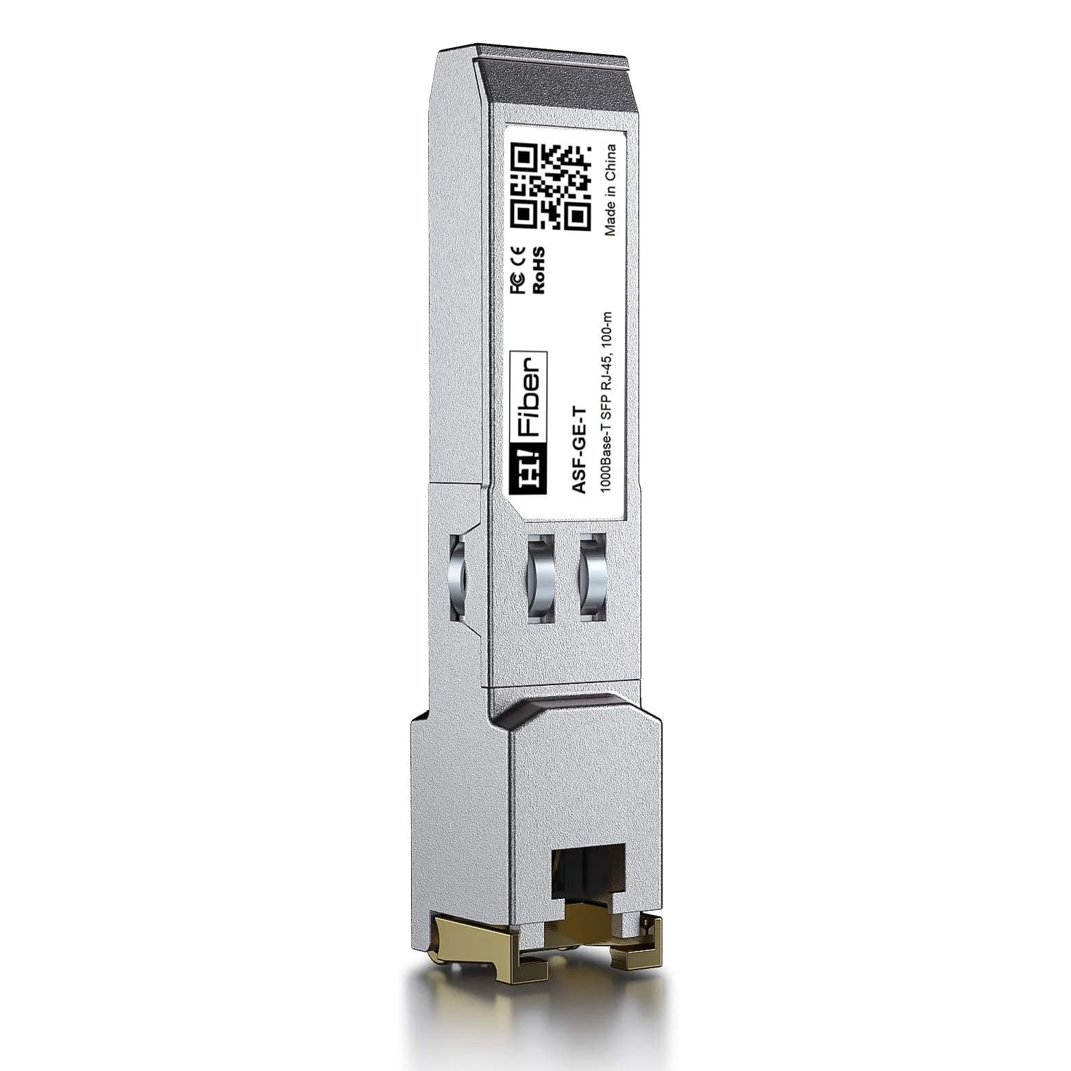 H!Fiber.com 1G SFP to RJ45 Module 100m | Gigabit Ethernet Copper Transceiver 1.25Gbps — 1000Base-T: 100m