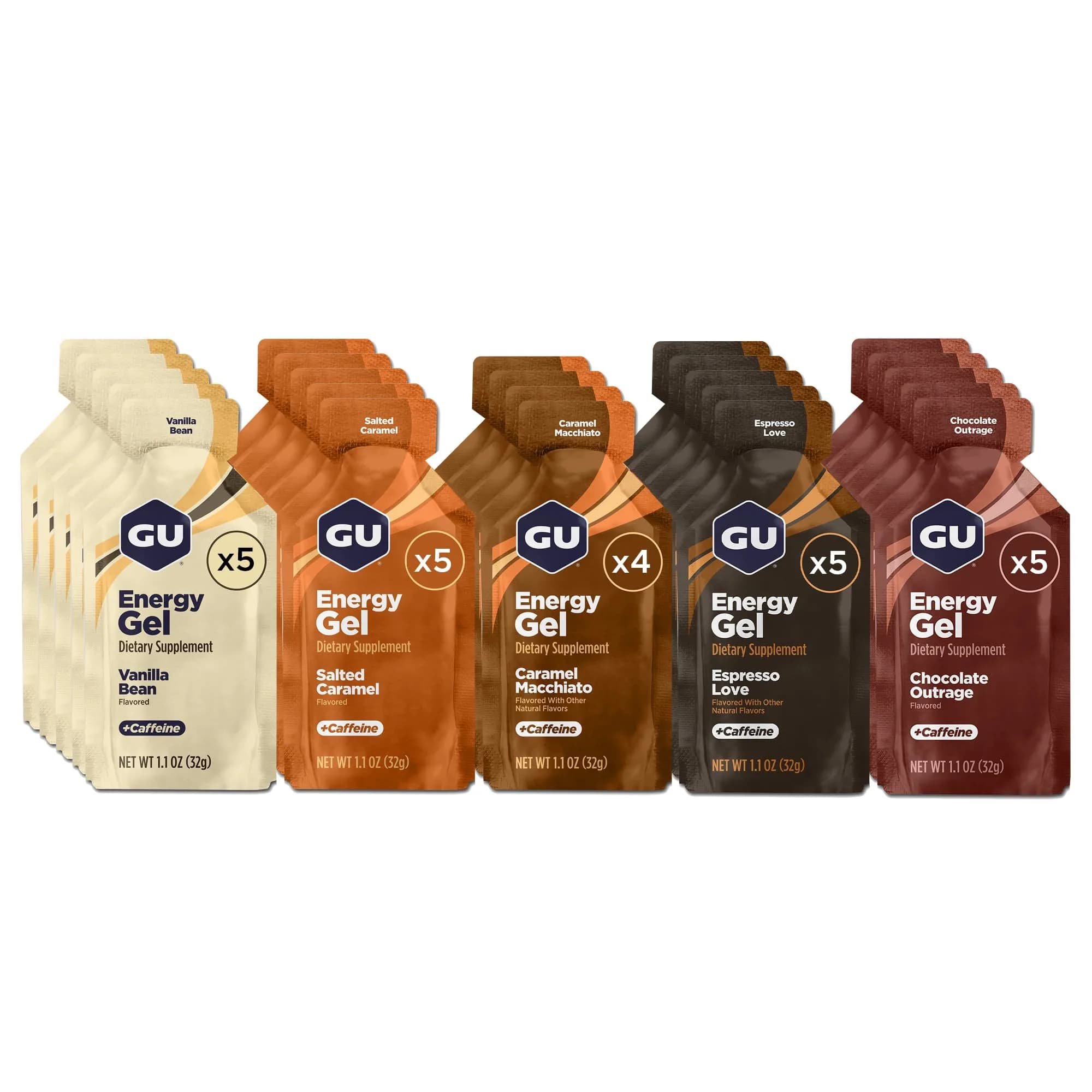 GU Energy Original Sports Nutrition Energy Gel, Vegan, Gluten-Free, Kosher, Dairy-Free, 24-Count Assorted Flavors | Dual-Source Energy for Any Workout - main product image