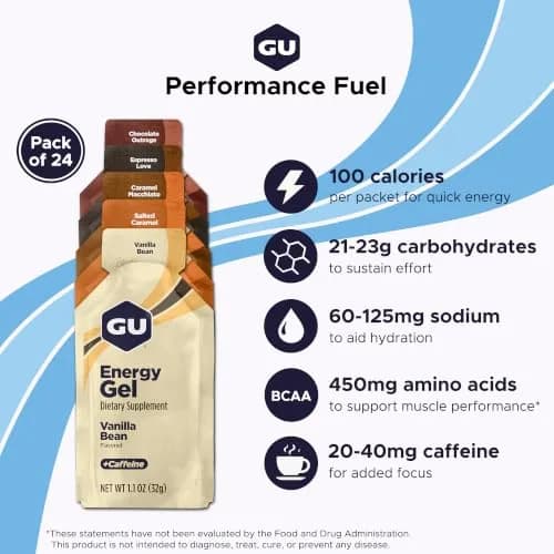 GU Energy Original Sports Nutrition Energy Gel, Vegan, Gluten-Free, Kosher, Dairy-Free, 24-Count Assorted Flavors | Dual-Source Energy for Any Workout thumbnail 2
