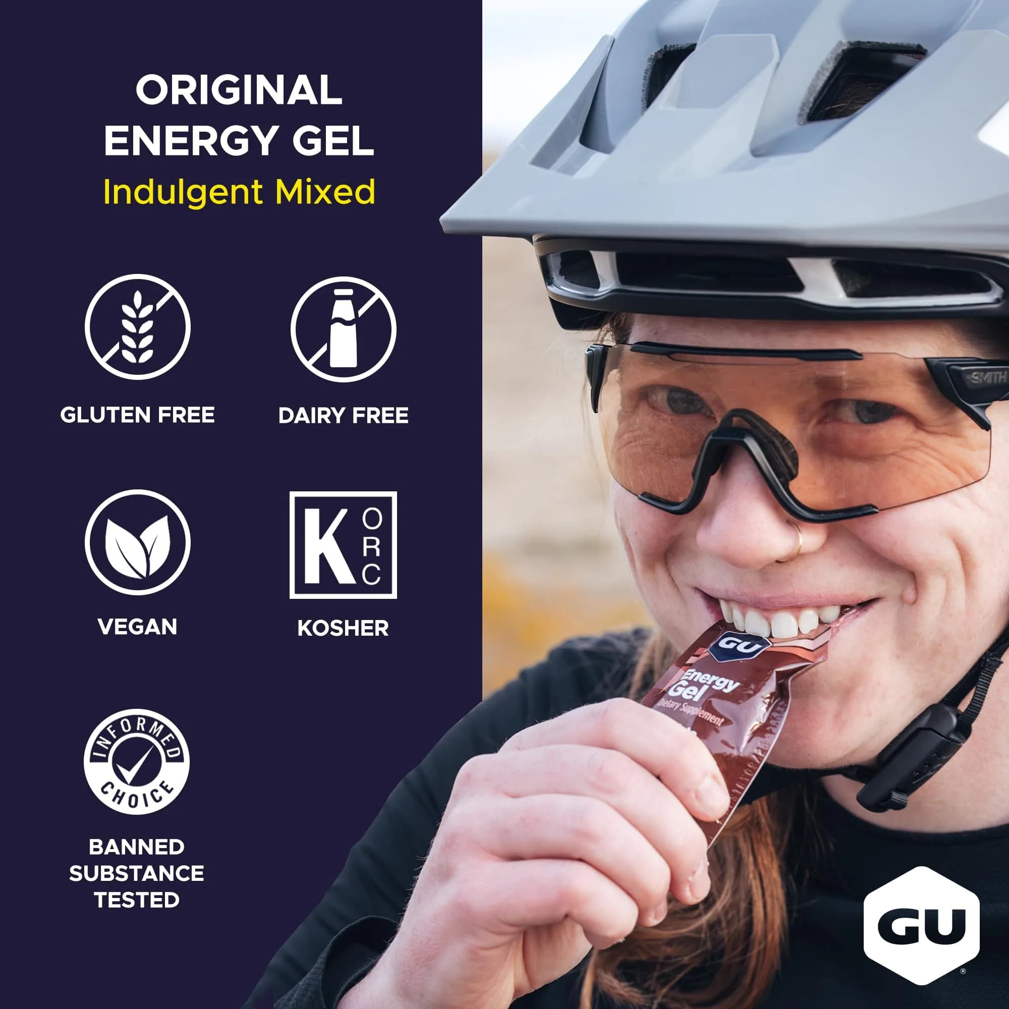 GU Energy Original Sports Nutrition Energy Gel, Vegan, Gluten-Free, Kosher, Dairy-Free, 24-Count Assorted Flavors | Dual-Source Energy for Any Workout - view 3