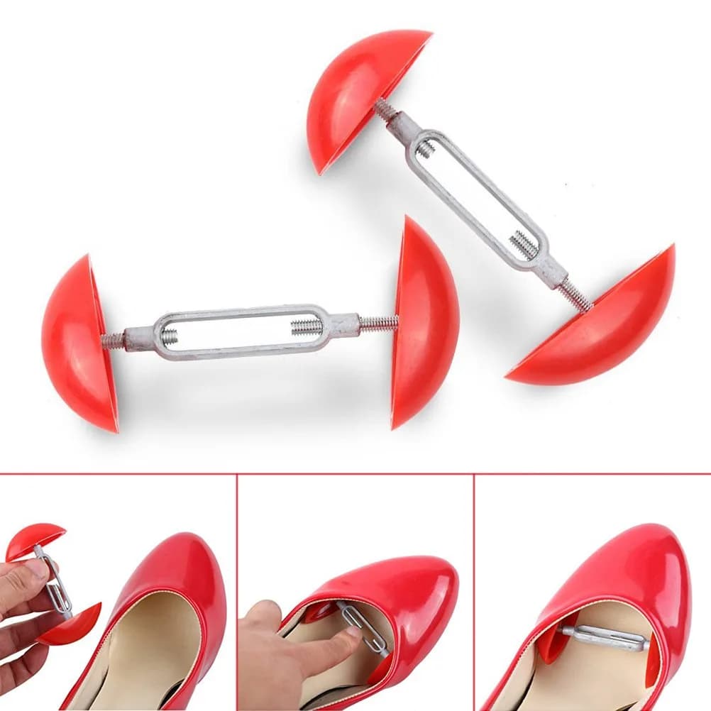 Jewelvwatchro Red Adjustable Shoe Stretchers for Men & Women | 7-12cm Width Extender - main product image
