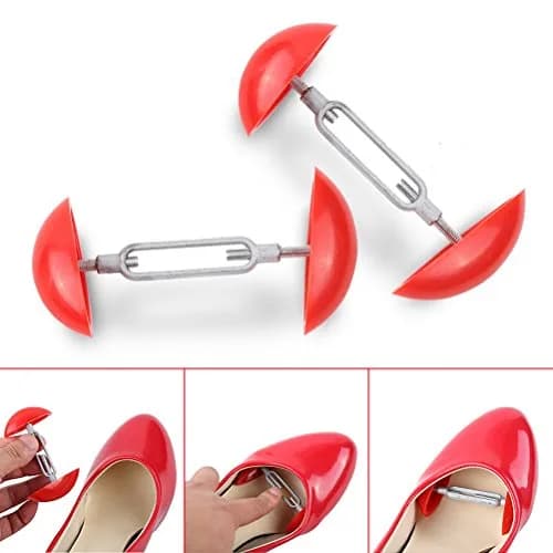Jewelvwatchro Red Adjustable Shoe Stretchers for Men & Women | 7-12cm Width Extender thumbnail 1