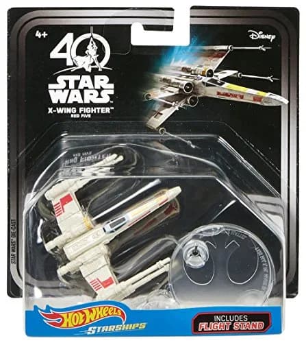 Hot Wheels Star Wars Starships 40th Anniversary X-Wing 5 Vehicle, Red | Collectible Star Wars Carship for Kids & Fans thumbnail 4