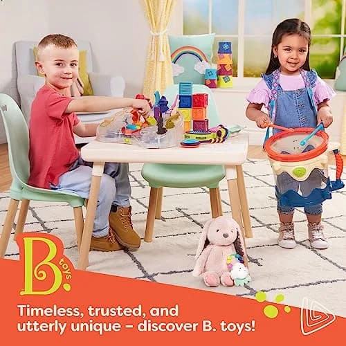 B. toys One Two Squeeze Soft Stacking Blocks 10-Piece Set | Educational Toy for Babies 6+ Months thumbnail 7