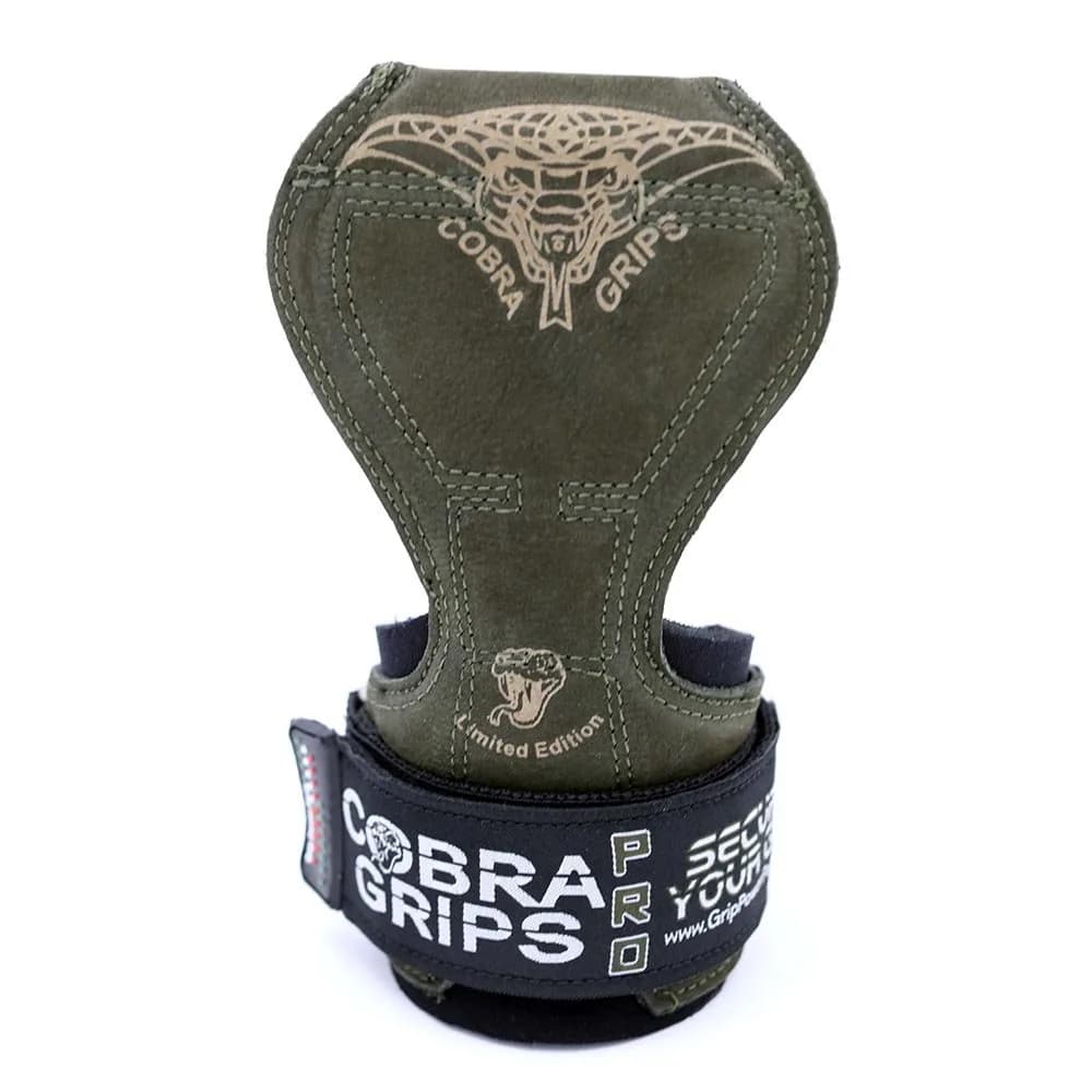 Cobra Grips PRO Green Leather Weight Lifting Gloves with Wrist Wraps - 5.5-8.75" Wrist - view 2