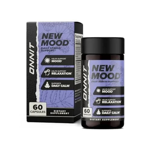 ONNIT New Mood Stress & Sleep Support Supplement with 5-HTP, 60 Count | Mood & Sleep Support thumbnail 1