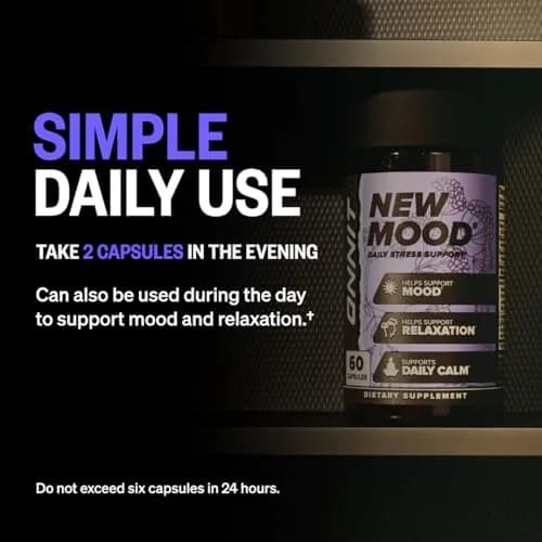 ONNIT New Mood Stress & Sleep Support Supplement with 5-HTP, 60 Count | Mood & Sleep Support thumbnail 7