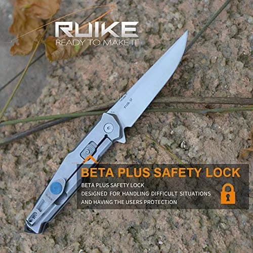 Ruike Tactical Pocket Knife for Men Folding Knife Frame Lock 14C28N Steel 3.5" | Compact Tactical Utility thumbnail 4