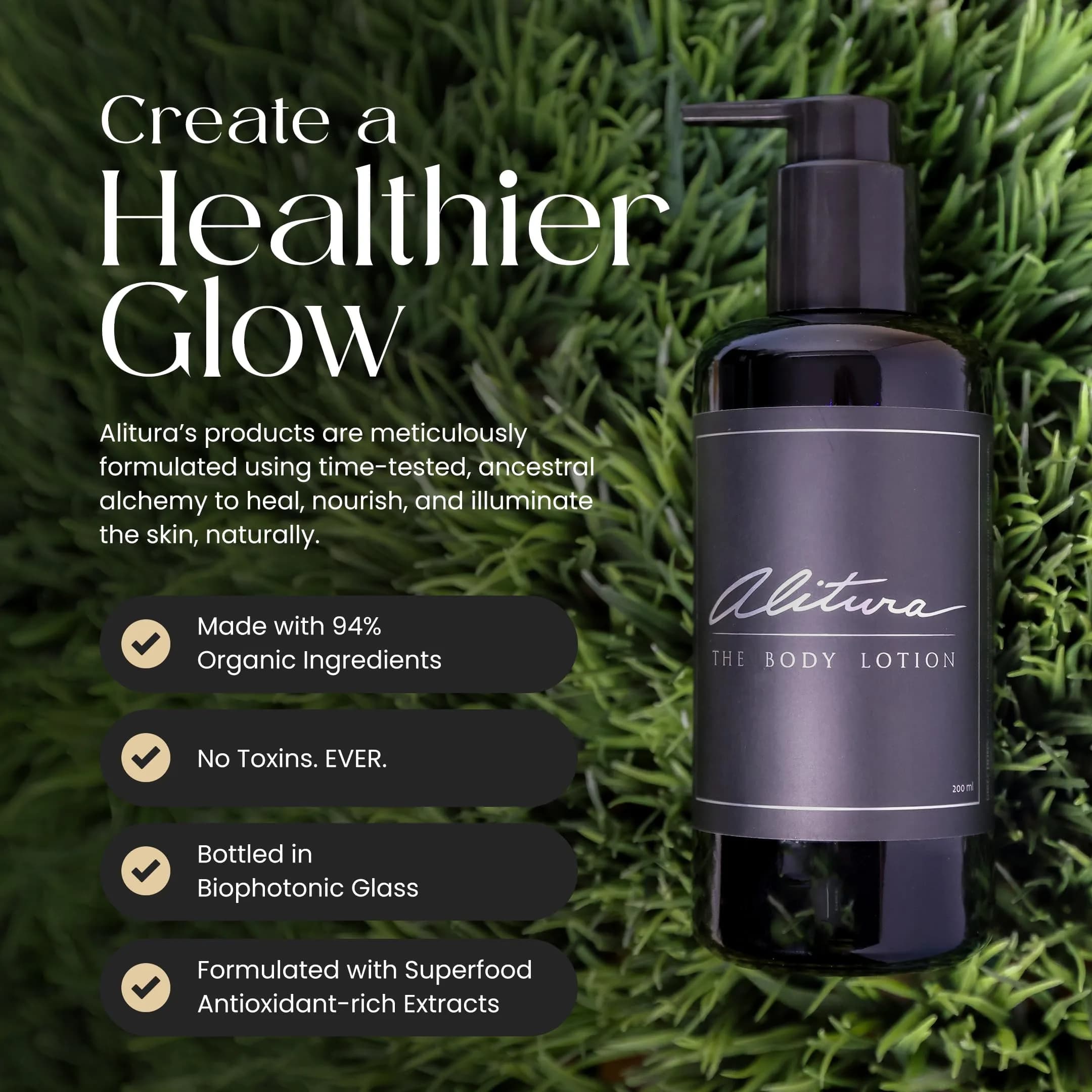 Alitura Organic Face and Body Lotion 200ml (6.8 Fl Oz) | Anti-Aging Moisturizer with Organic Olive Oil & Acai Butter - view 8
