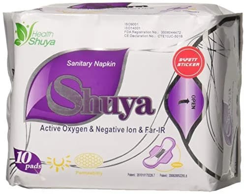 SHUYA Ultral Thin Sanitary Pads with Wings, 245mm, 30 Count | Super Absorbent, Mint Herbal Scented, Aluminum Foil Pack thumbnail 1