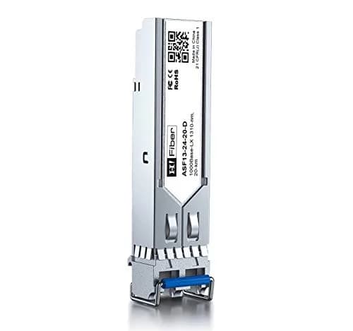 H!Fiber 1.25G Single Mode SFP LC Module 20km | 1Gbps Fiber Transceiver for Cisco GLC-LH-SMD thumbnail 1