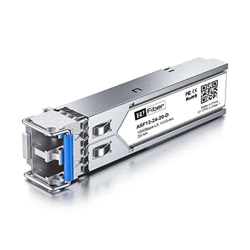 H!Fiber 1.25G Single Mode SFP LC Module 20km | 1Gbps Fiber Transceiver for Cisco GLC-LH-SMD thumbnail 2