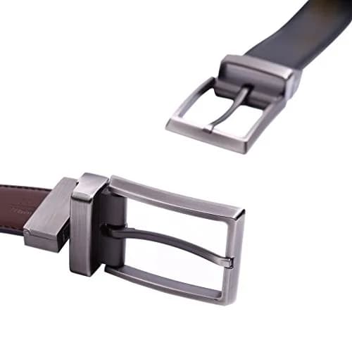 beltox fine Men's Reversible Leather Dress Belt 1.25" Wide (Black/Brown, 34-39 Inches) | Cuttable to Size thumbnail 3