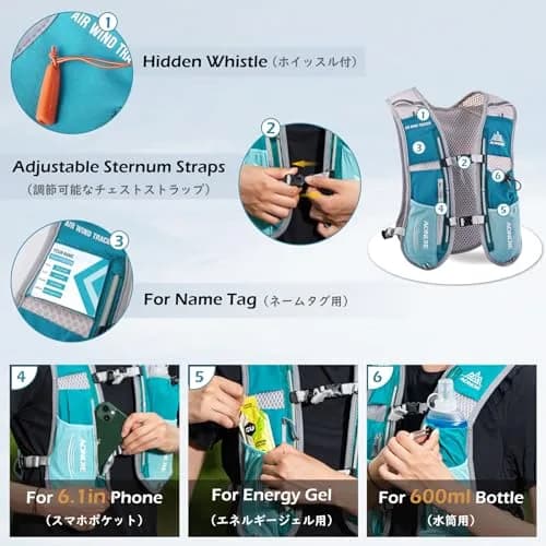 TRIWONDER Hydration Pack Water Vest 5L | Lightweight, Breathable & Adjustable for Running & Hiking thumbnail 3