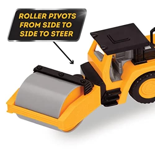Driven by Battat Steam Roller Toy with Lights & Sounds | 19cm (7.5in) Construction Vehicle for Kids 3+ thumbnail 5
