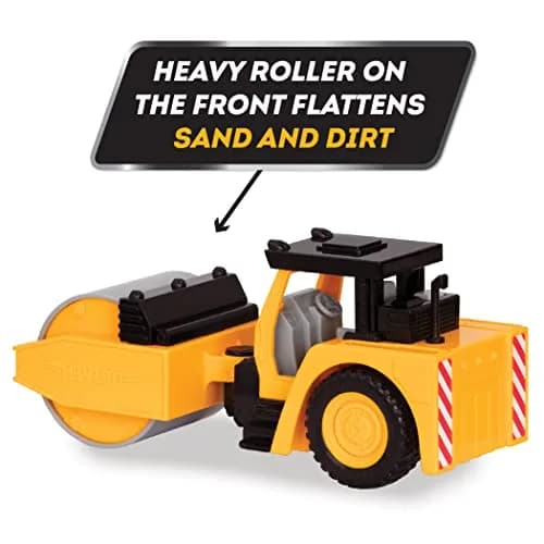 Driven by Battat Steam Roller Toy with Lights & Sounds | 19cm (7.5in) Construction Vehicle for Kids 3+ thumbnail 6