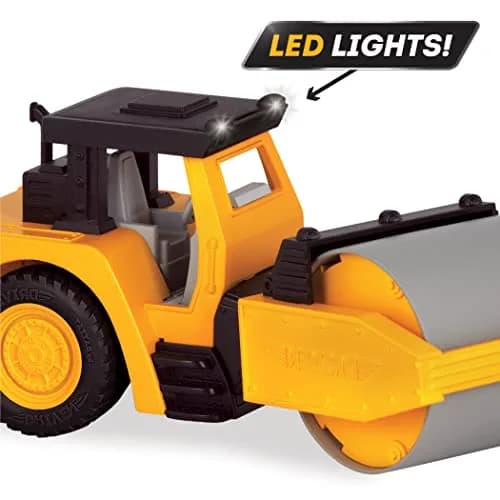 Driven by Battat Steam Roller Toy with Lights & Sounds | 19cm (7.5in) Construction Vehicle for Kids 3+ thumbnail 3