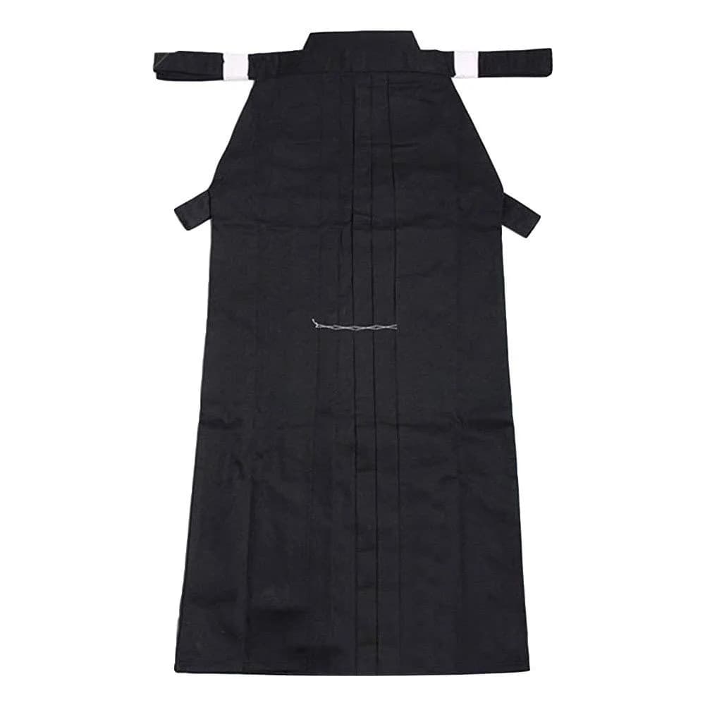 ZooBoo Kendo Uniform Men's Hakama Pants Traditional Martial Arts Wear | Breathable Cotton, Entry Level Fit — Black