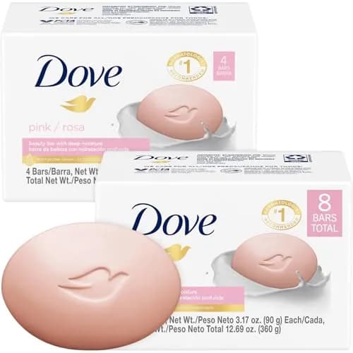 Dove Pink Beauty Bar Moisturizing Face, Body & Hand Soap 100g (3.5oz) | Gentle Cleanser for Dry Skin thumbnail 1