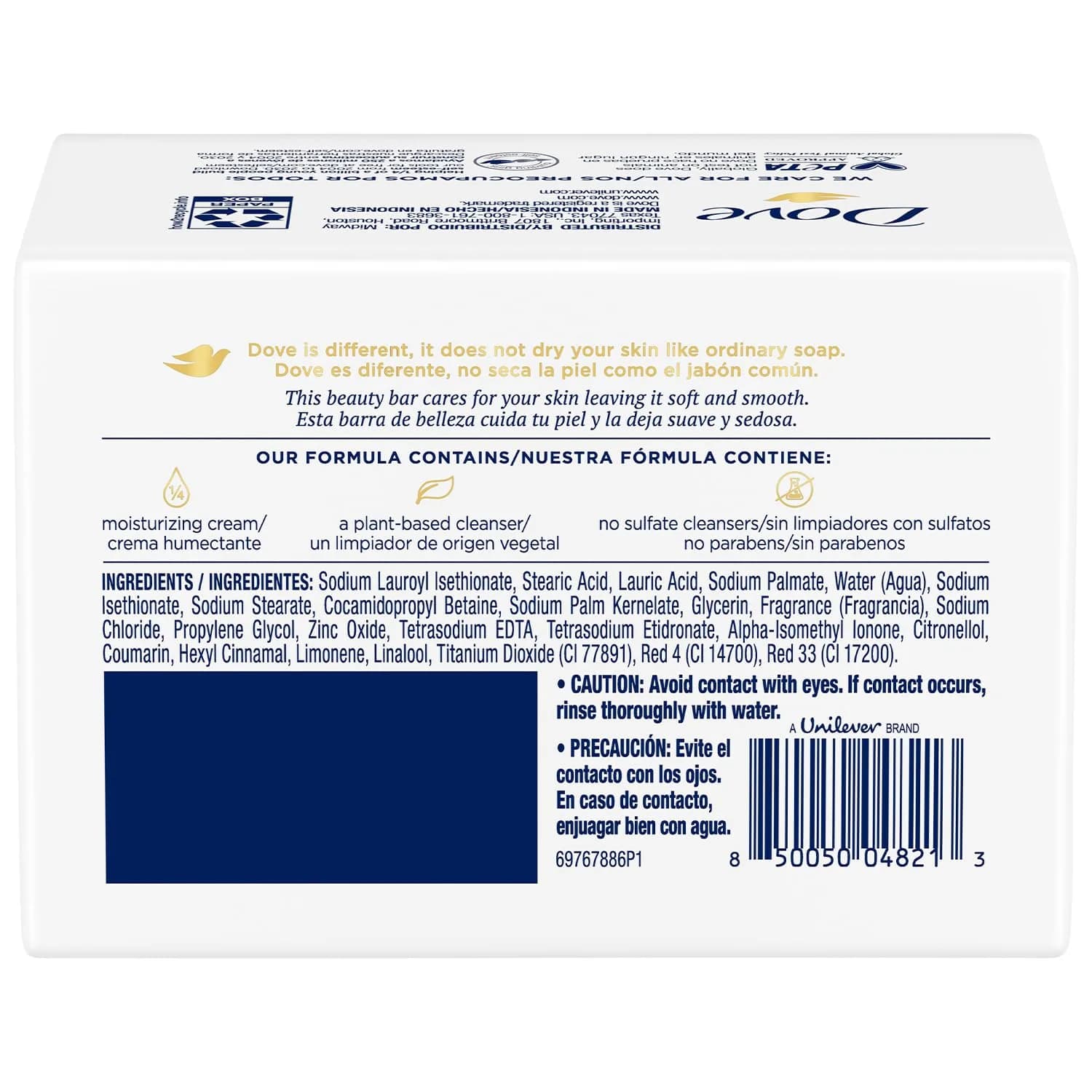 Dove Pink Beauty Bar Moisturizing Face, Body & Hand Soap 100g (3.5oz) | Gentle Cleanser for Dry Skin - view 2