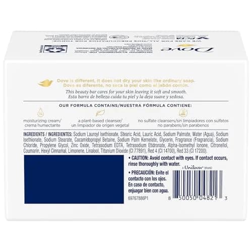 Dove Pink Beauty Bar Moisturizing Face, Body & Hand Soap 100g (3.5oz) | Gentle Cleanser for Dry Skin thumbnail 2