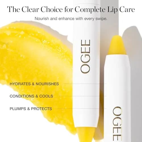 Ogee Tinted Sculpted Lip Oil - Organic Lip Stain, Balm & Color - CLEAR | Moisturizes & Plumps with Organic Peppermint thumbnail 3