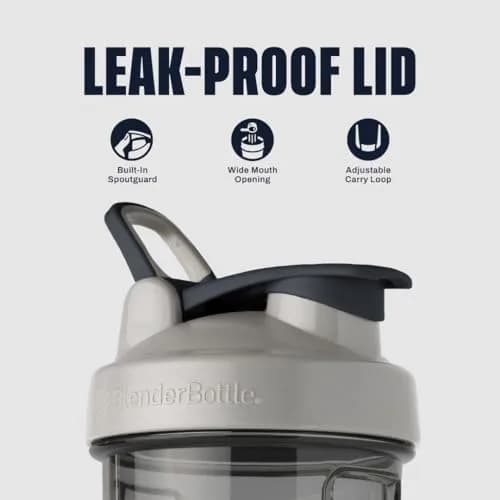 BlenderBottle ProSeries Tritan Shaker Bottle 32 oz Pebble Grey | Leakproof, BPA-Free, Durable thumbnail 3