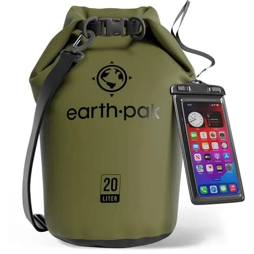 Earth Pak 20L Waterproof Dry Bag | Marine Roll Top Dry Sack for Kayaking thumbnail 1