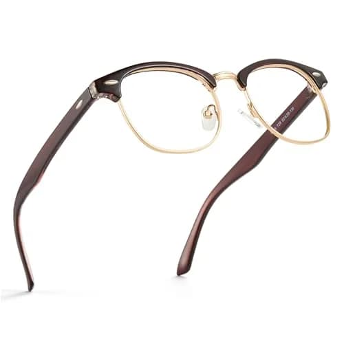 Cyxus Blue Light Glasses Men Semi Rimless Clear Blue Light Glasses for Computer Eye Strain thumbnail 1