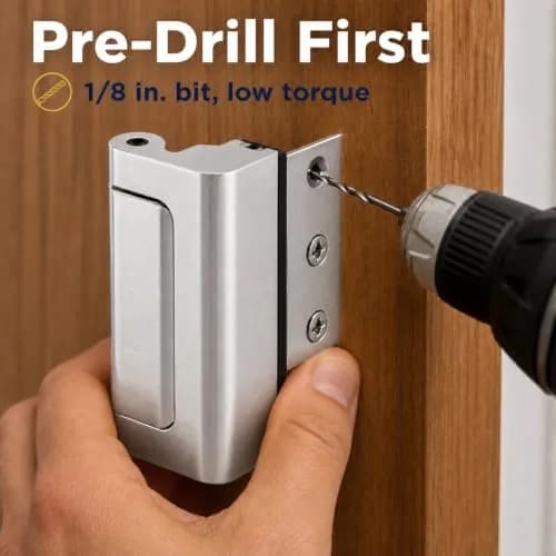 PRIME-LINE U 11325 Door Reinforcement Lock 7.62 cm (3 in) | Adds High Security to Swing-In Doors thumbnail 4
