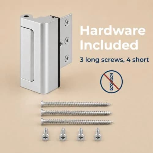 PRIME-LINE U 11325 Door Reinforcement Lock 7.62 cm (3 in) | Adds High Security to Swing-In Doors thumbnail 5