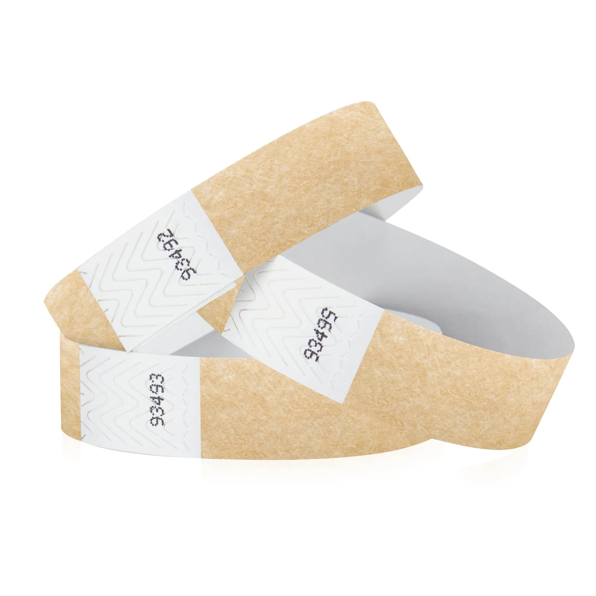 Wristco Gold Tyvek Wristbands 200 Count | Tamper-Proof for Events - main product image