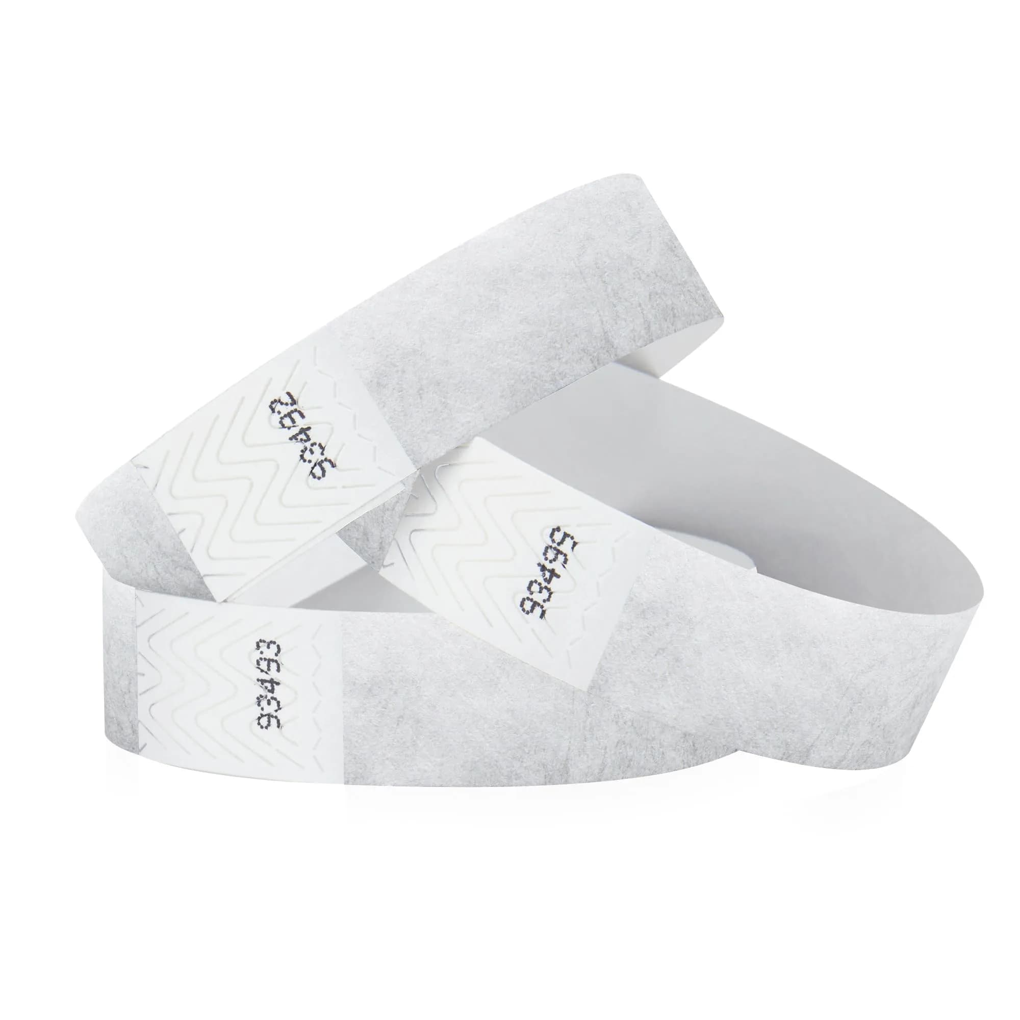 Wristco Metallic Silver Tyvek Wristbands 200 ct. | Tamper-Proof for Events - main product image
