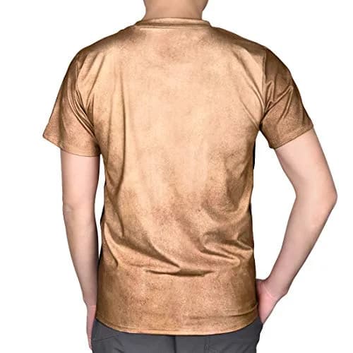 JIAYIQI Fake Muscle Graphic T-Shirt for Men, Scoop Neck Short Sleeve, L (Asian Size) thumbnail 7
