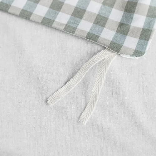 SUSYBAO Green Gingham Duvet Cover King Size | Breathable 100% Washed Cotton for All Seasons thumbnail 4