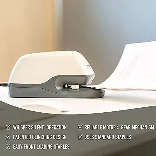PraxxisPro Powerhouse Electric Stapler 40 Sheet Capacity | Ultra-Quiet Jam-Free Office Stapler thumbnail 6