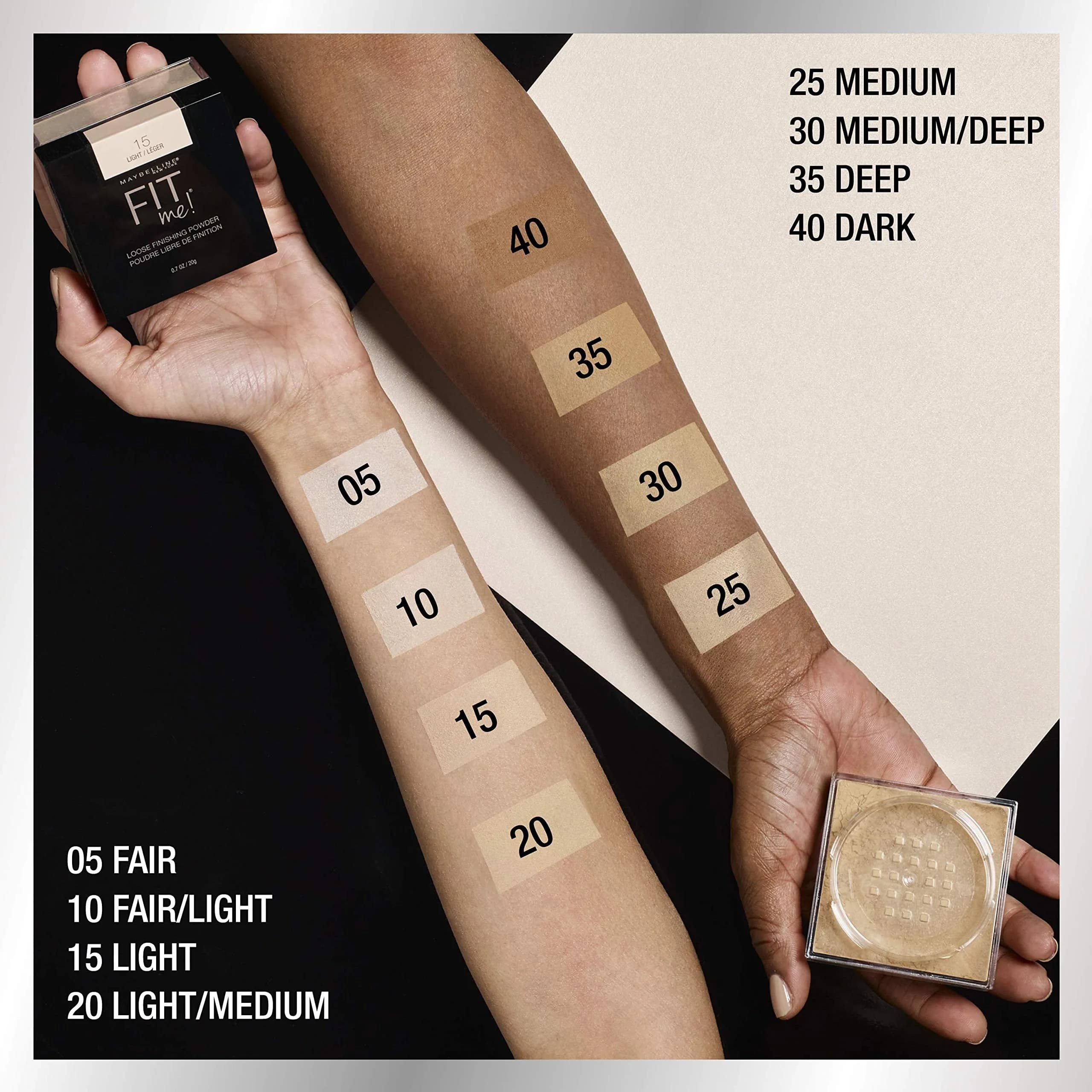 Maybelline Fit Me Loose Setting Powder, Fair, 19.84 g (0.7 Oz) | Shine Control & Smooth Texture - view 4